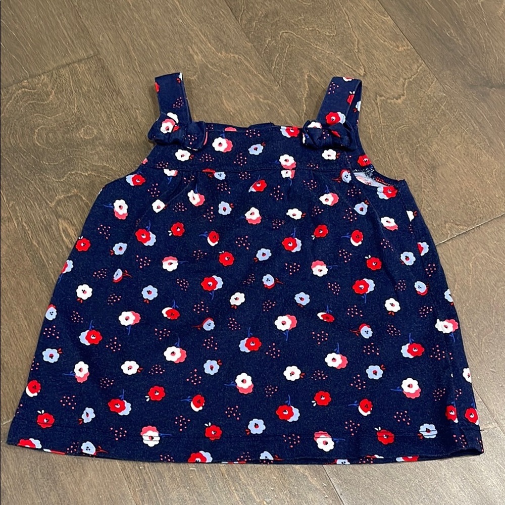 18M Floral Navy Blue Sleeveless Dress